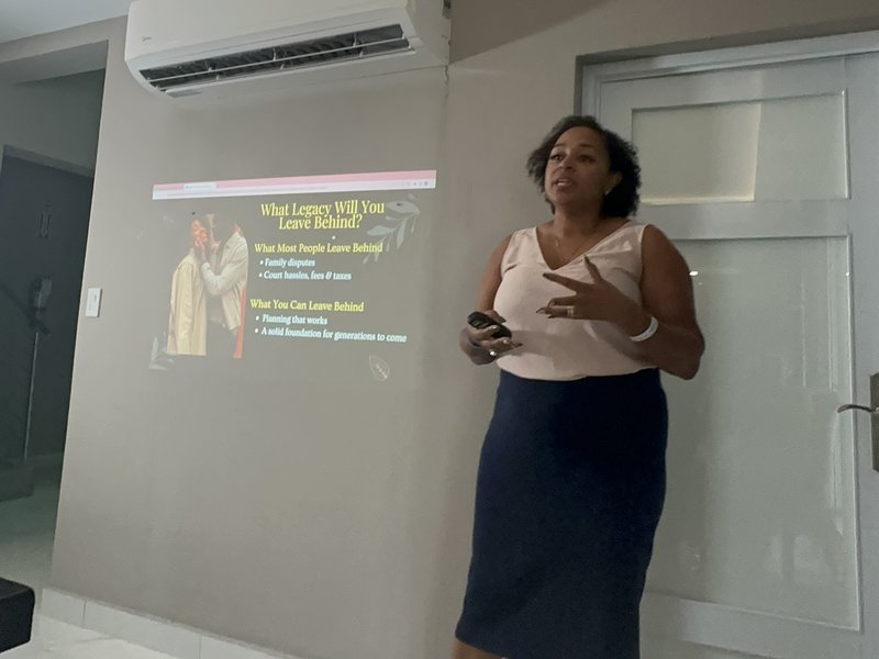 Portia M. Wood presenting a talk titled What Legacy Will You Leave Behind